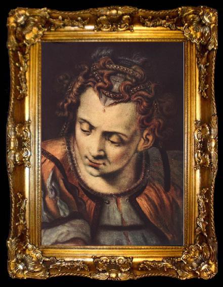 framed  FLORIS, Frans Head of a Woman dfs, ta009-2